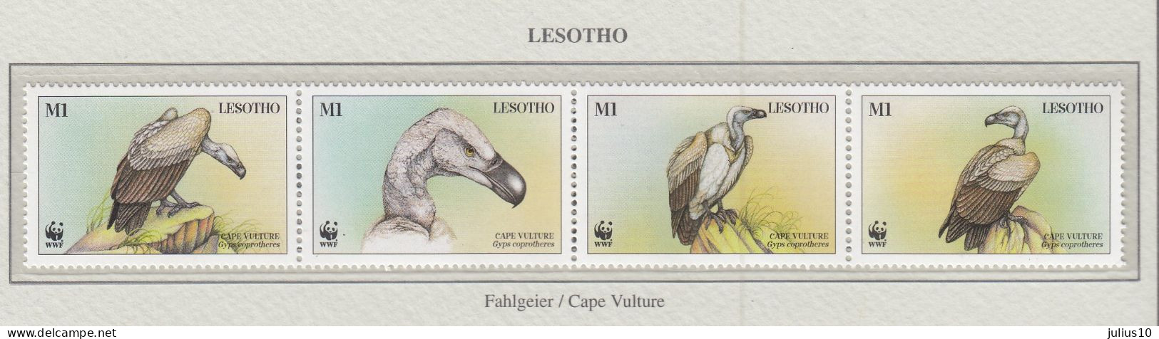 LESOTHO 1998 WWF Birds Of Prey Mi 1276-1279 MNH(**) Fauna 581 - Eagles & Birds Of Prey