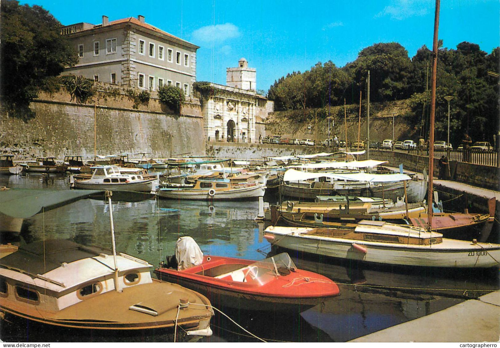 Navigation Sailing Vessels & Boats Themed Postcard Croatia Zadar Harbour Yacht - Voiliers