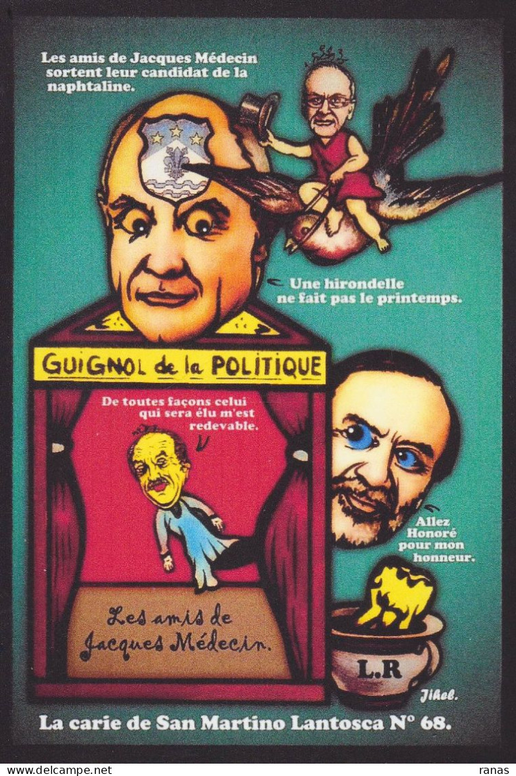 CPM Saint-Martin-Vésubie Par Jihel Tirage 30 Ex Numérotés Signés Satirique Giuge Nice Guignol Dentiste Dent - Satiriques