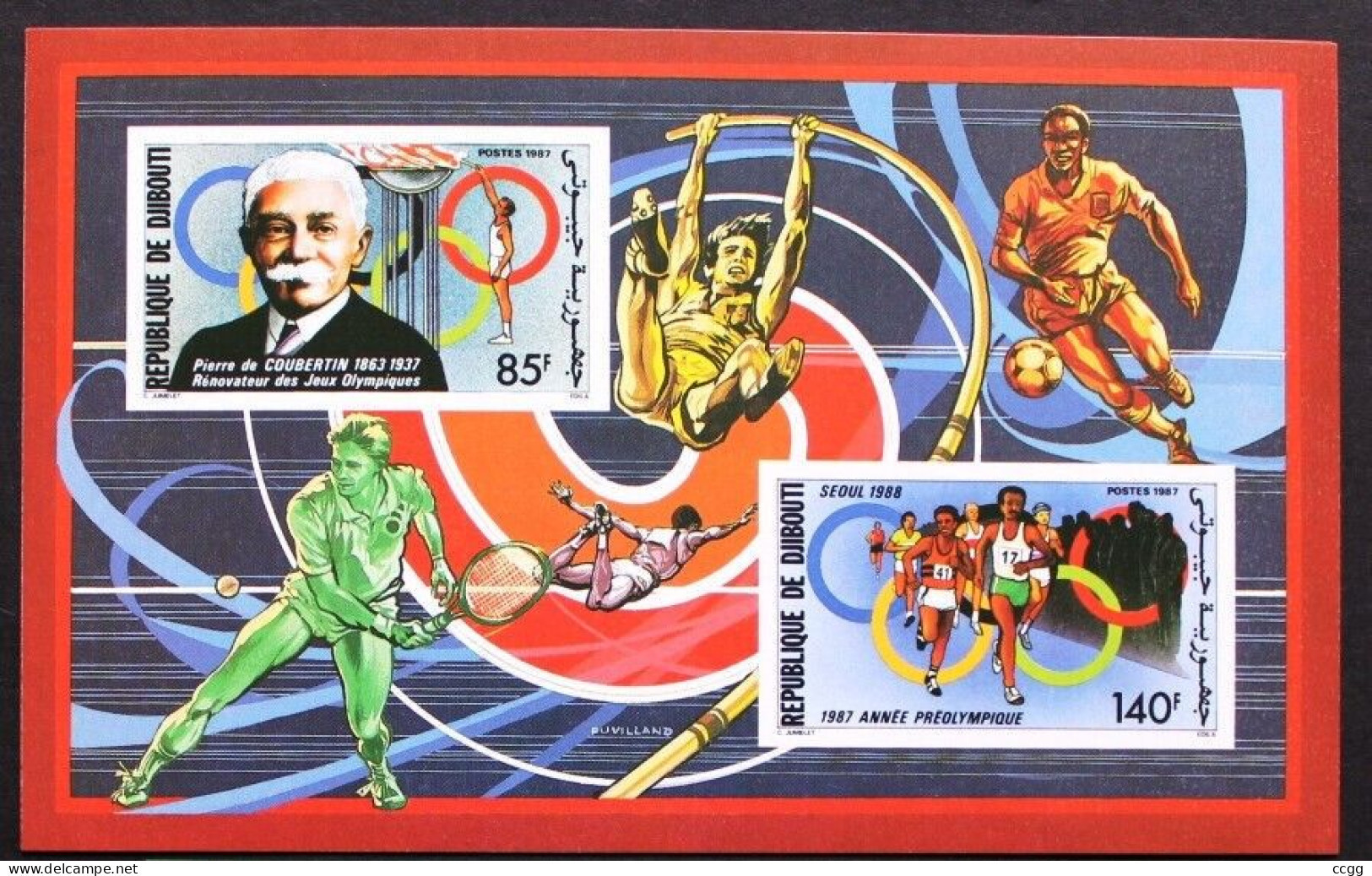 Olympische Spelen 1988 , Djibouti - Blok  Postfris - Estate 1988: Seul