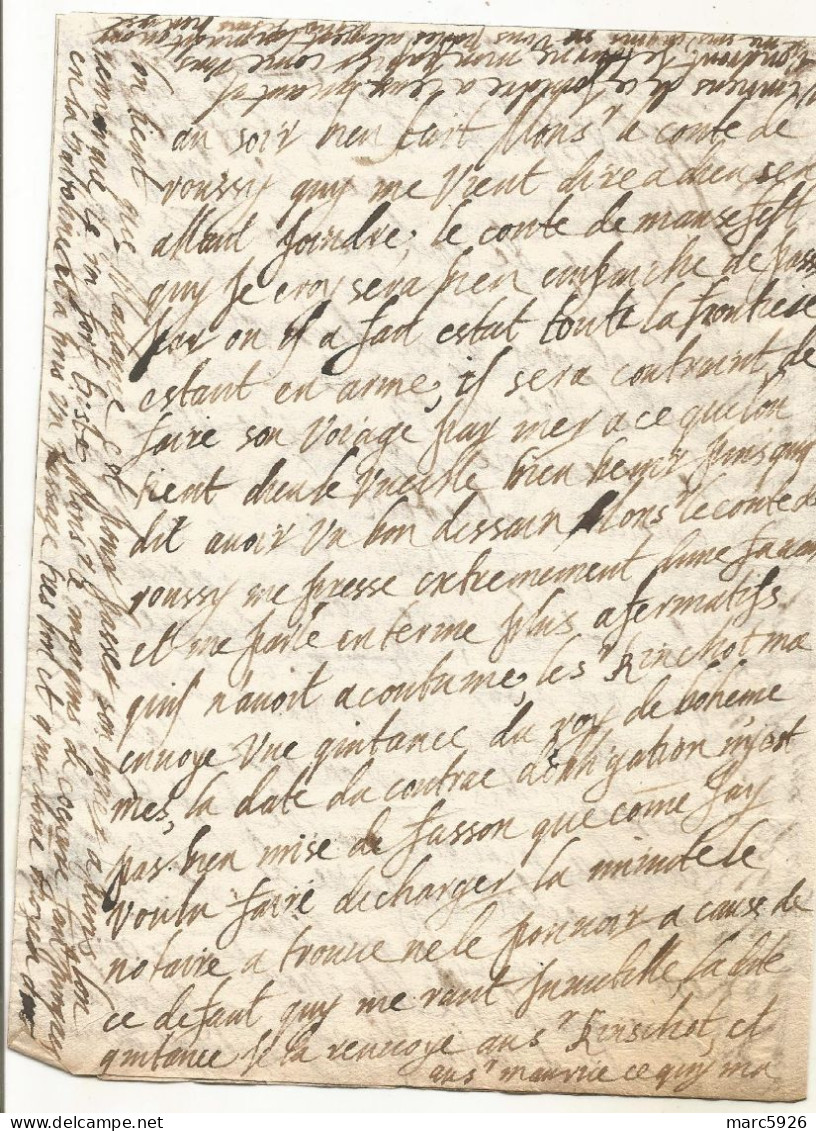 N°1999 ANCIENNE LETTRE DE ELISABETH DE NASSAU A SEDAN AU DUC DE BOUILLON AVEC CACHET DE CIRE DATE 1624 - Historical Documents