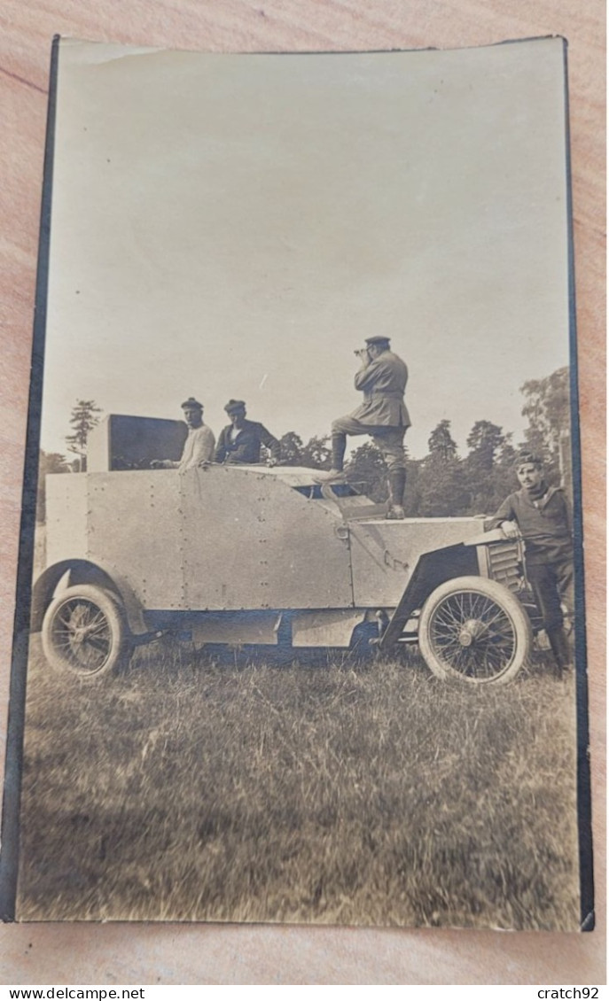 Photo Automitrailleuse Peugeot Premiere Guerre Mondiale - Guerre, Militaire