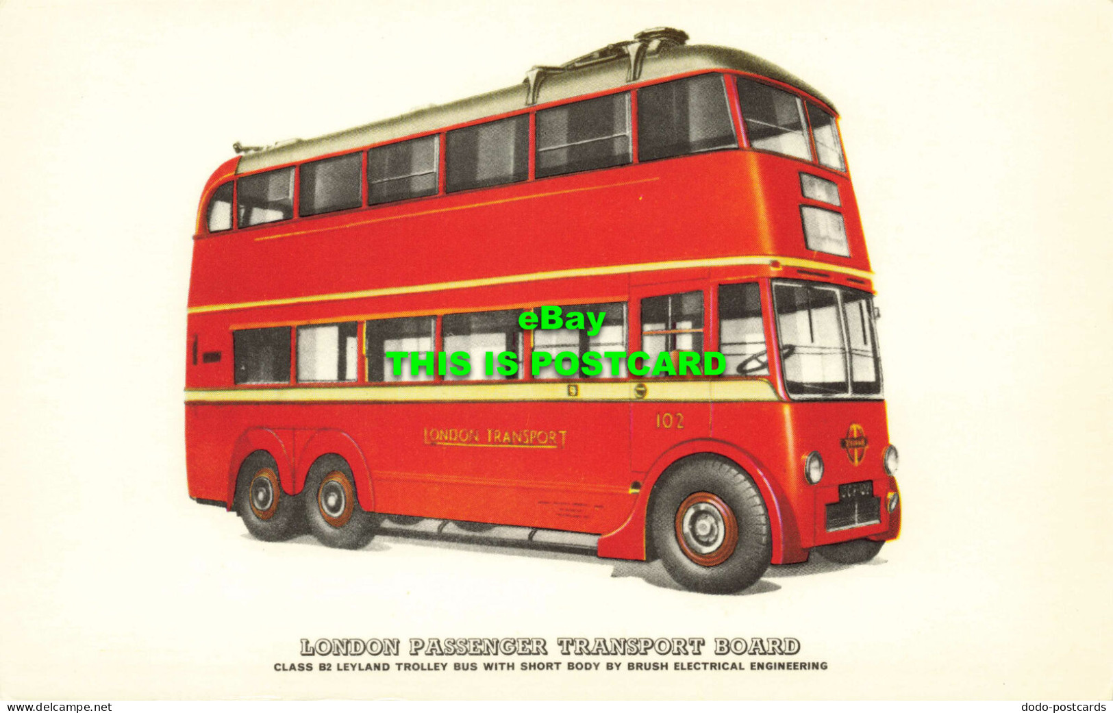 R570971 London Passenger Transport Board. Class B2 Leyland Trolley Bus. Tramcycl - Other & Unclassified