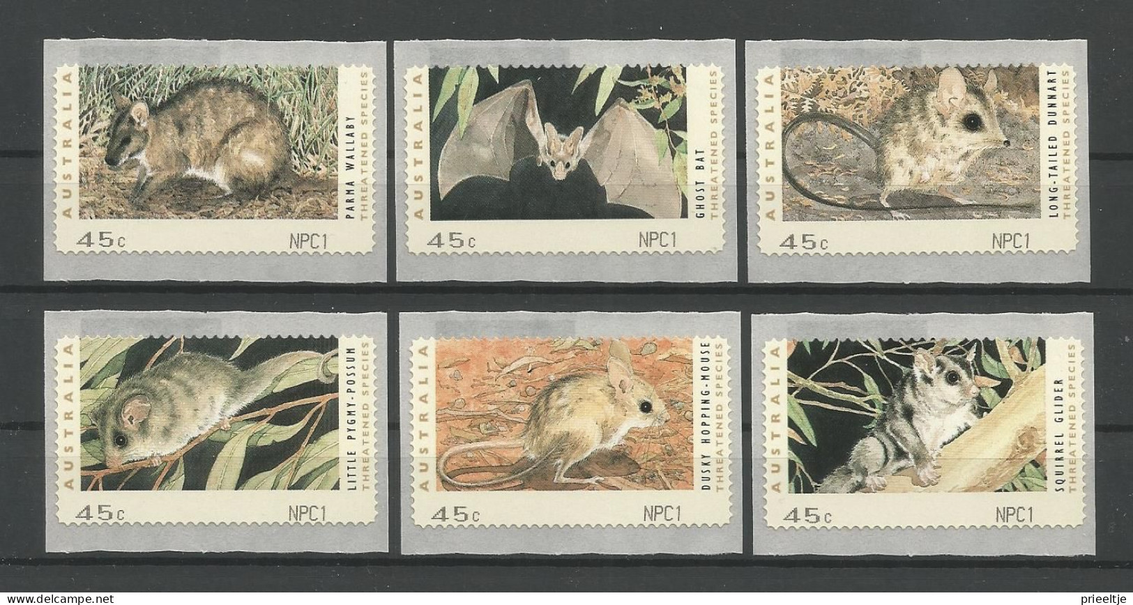 Australia 1993 Endangered Animals  Y.T. D 18/23 ** - Machine Labels [ATM]
