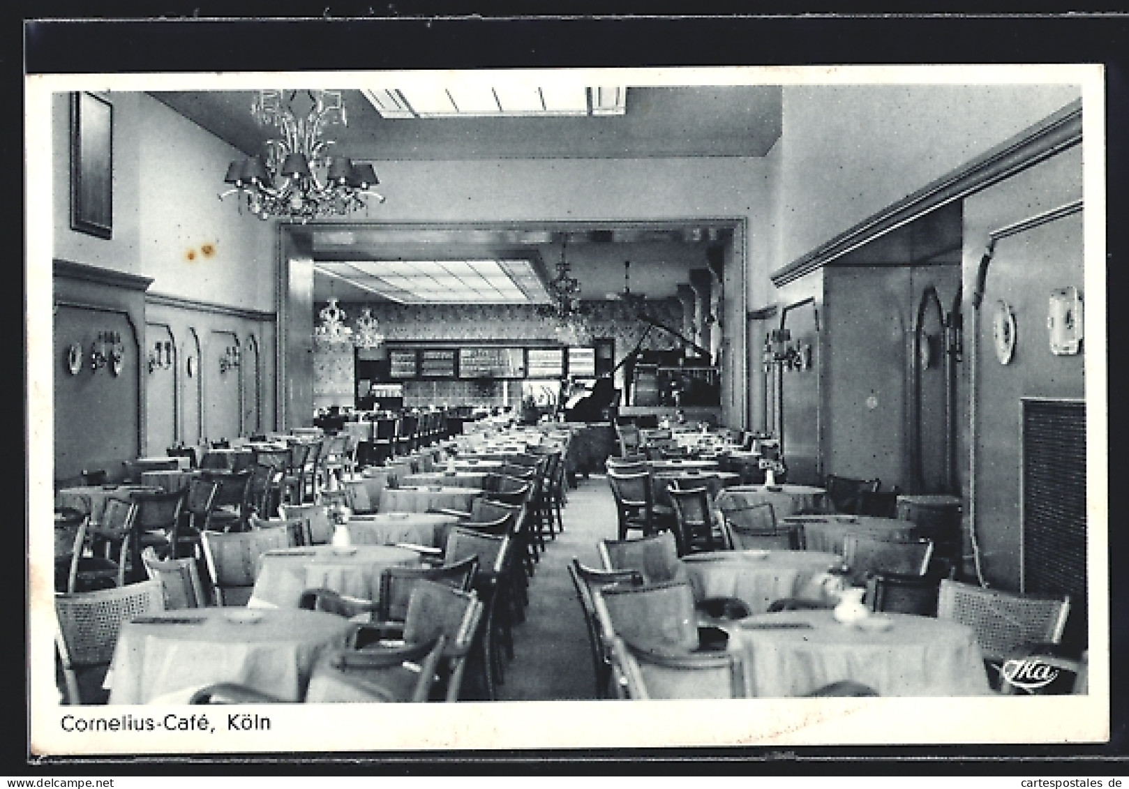 AK Köln-Neustadt, Corneliuis-Cafe G. Lang, Hohenzollernring 58, Innenansicht  - Köln