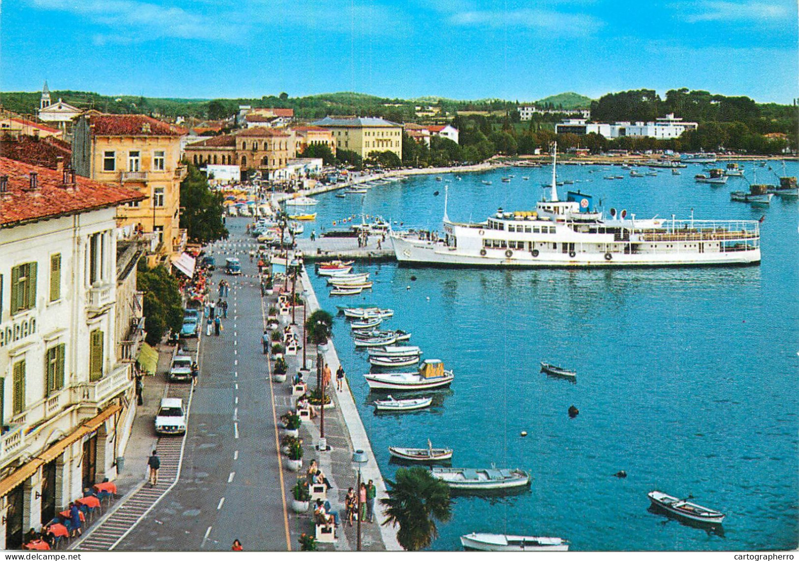 Navigation Sailing Vessels & Boats Themed Postcard Croatia Poreč Porec Harbour Cruise Boat - Voiliers