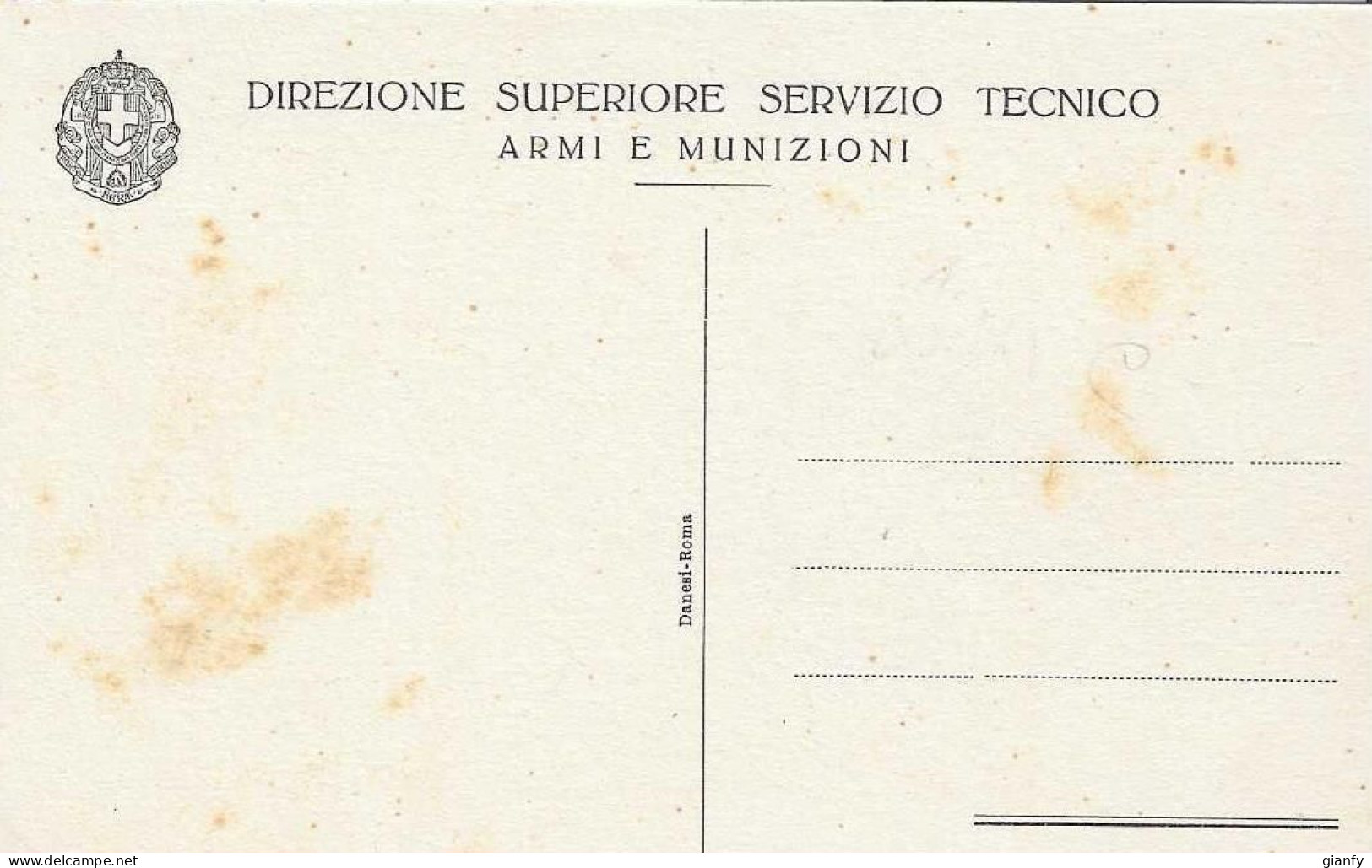 DIREZIONE SUPERIORE SERVIZIO TECNICO ARMI E MUNIZIONI 1930 - Regimenten
