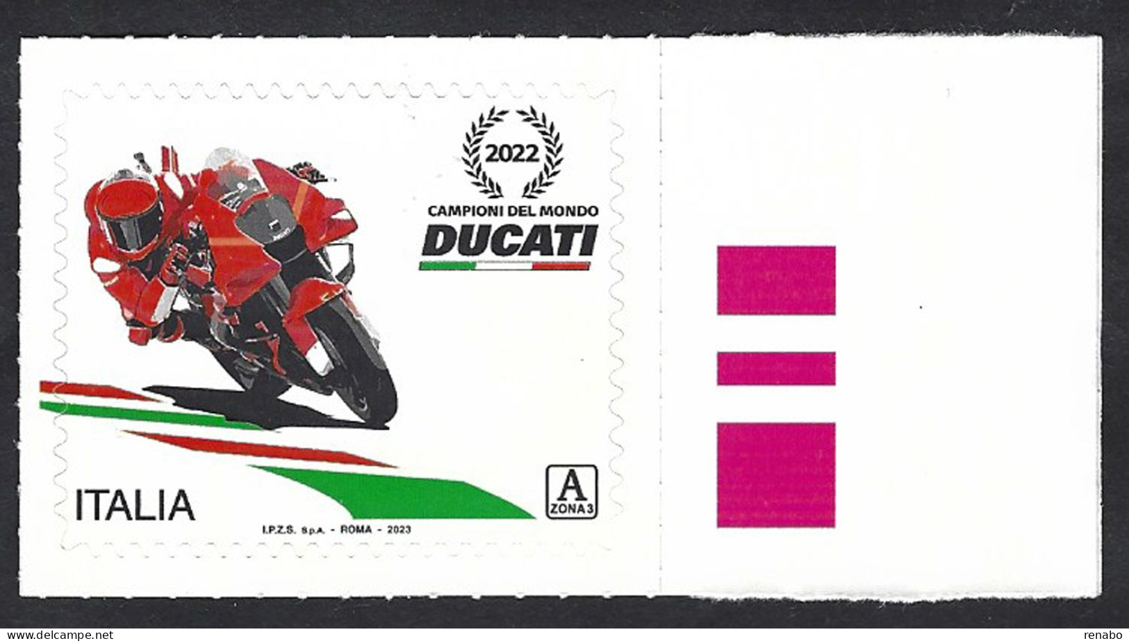 Italia, Italy, Italien, Italie 2023; Moto DUCATI Desmosedici GP Wins The 2022 Motogp World Championship. Rate "A Zone 3" - Motorfietsen