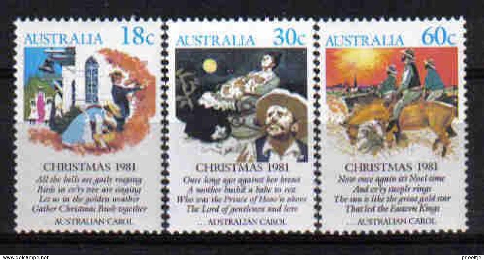 Australia 1981 Christmas  Y.T. 753+756/757 ** - Ongebruikt