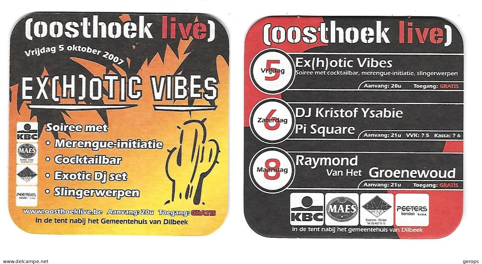 123a Brij. Maes Waarloos Oosthoek Live 2007 Dilbeek Rv - Bierdeckel