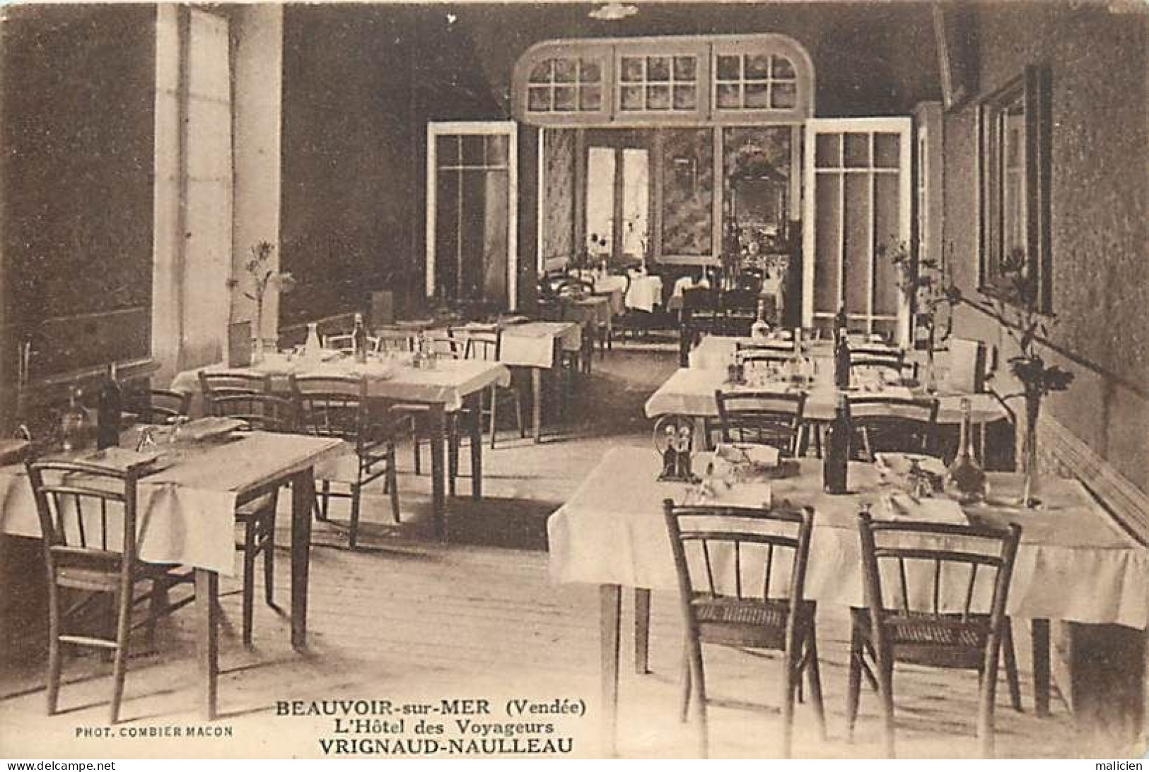 - Vendée -ref-F192- Beauvoir Sur Mer - Hôtel Des Voyageurs Vrignaud Naulleau - Salle à Manger - Hôtels - - Beauvoir Sur Mer