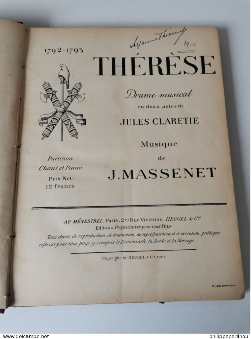THERESE de JULES CLARETIE /JEAN MASSENET