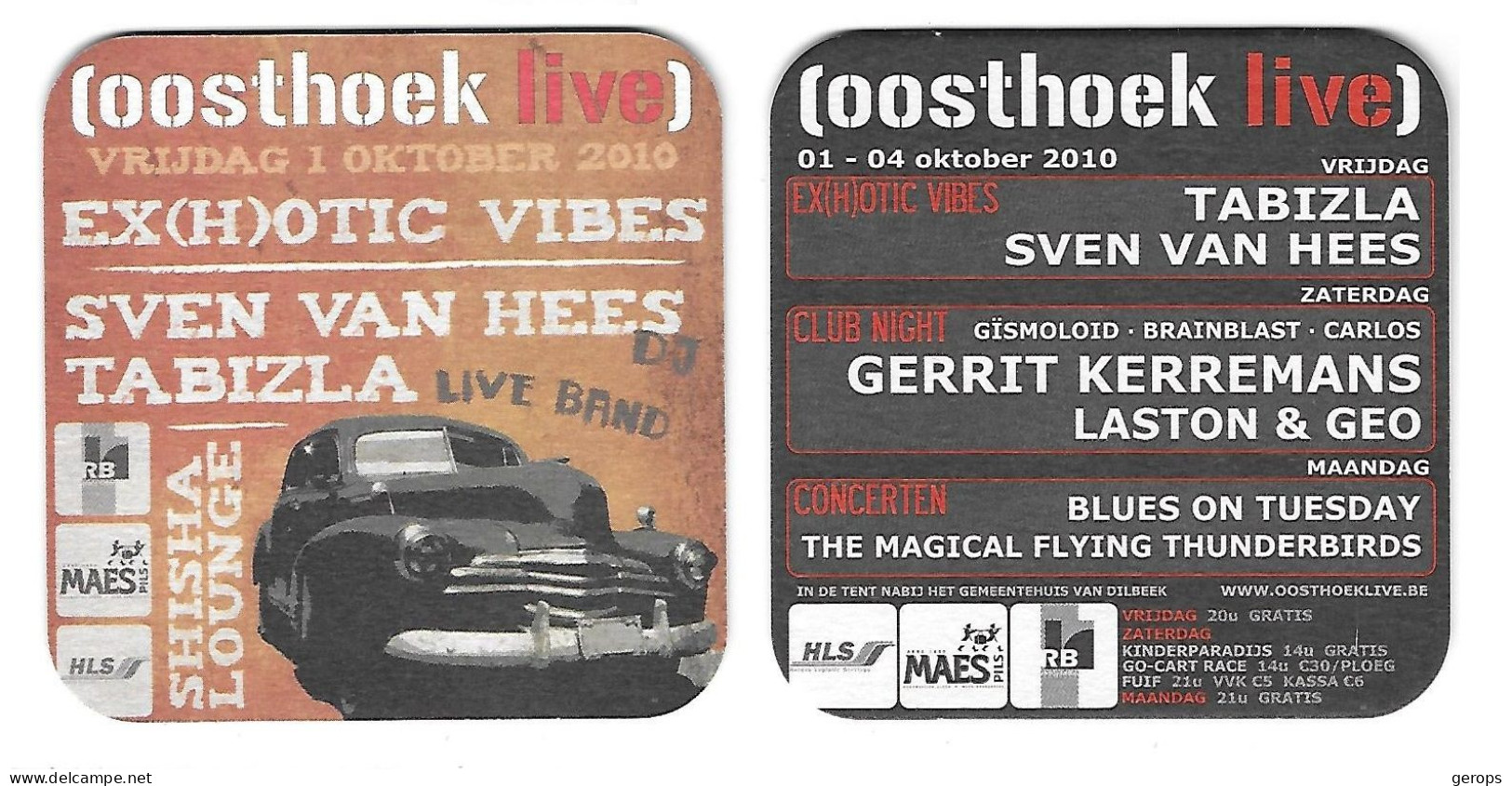 127a Brij. Maes Waarloos Oosthoek Live 2010 Dilbeek Rv - Beer Mats