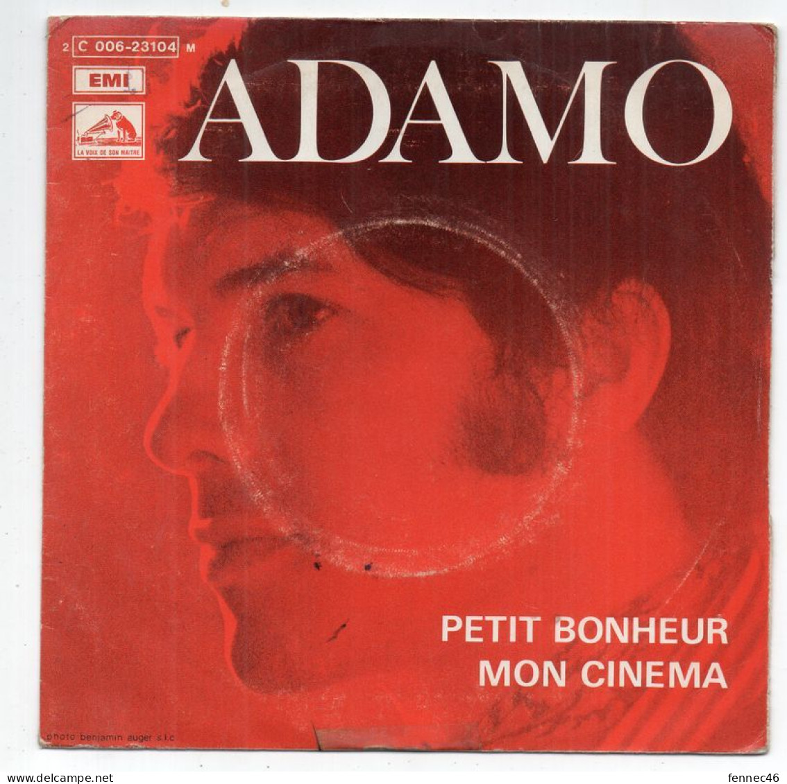 Vinyle  45T -   Adamo - Petit Bonheur , Mon Cinéma - Andere - Franstalig