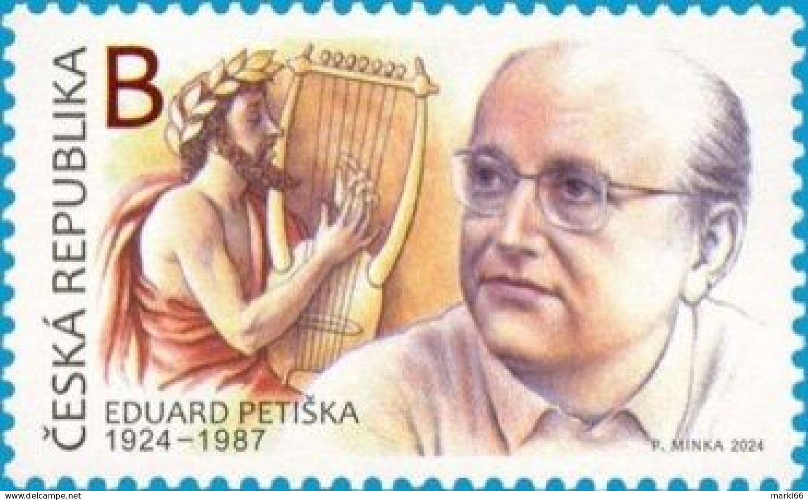 Czech Republic - 2024 - Personalities - Eduard Petiska, Czech Writer - Mint Stamp - Ungebraucht
