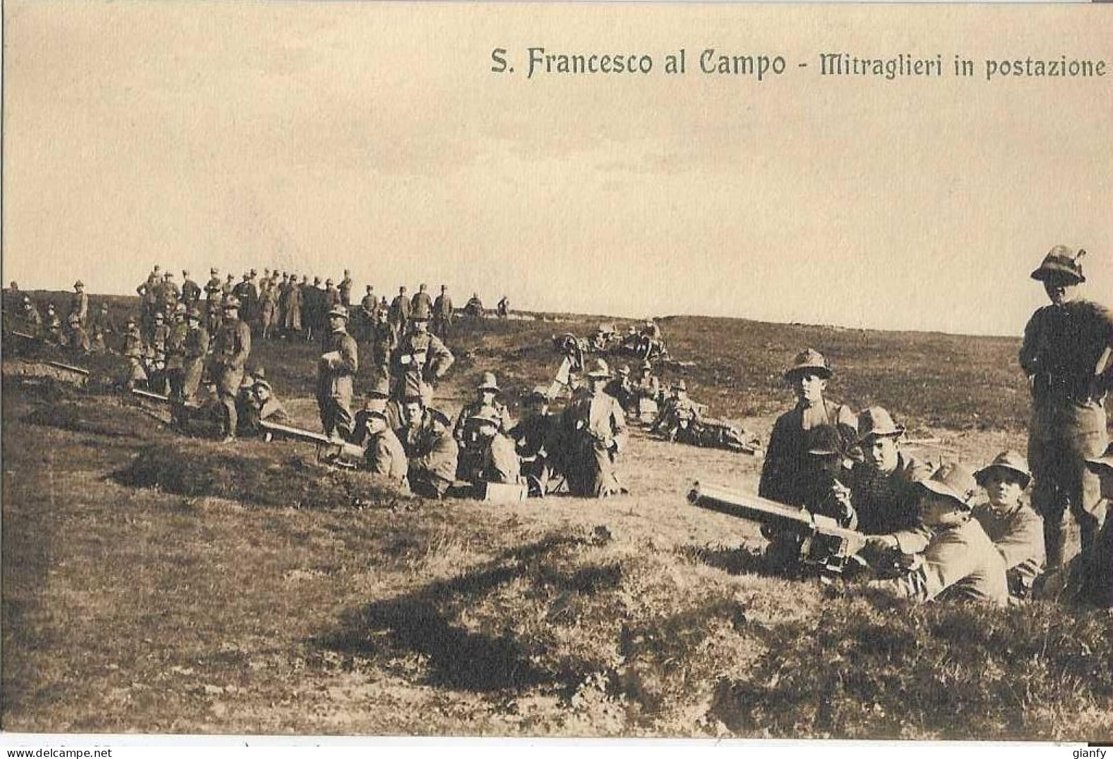 SAN FRANCESCO AL CAMPO MITRAGLIERI ALPINI IN POSTAZIONE 1930 - Regimenten