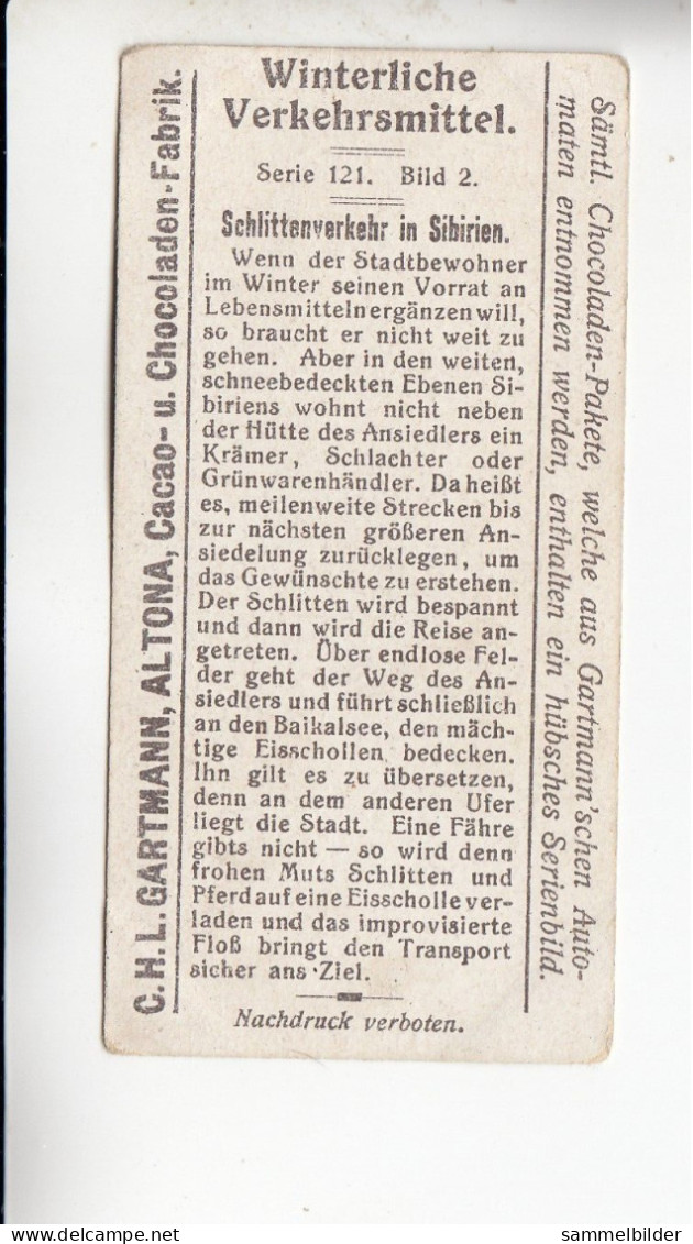 Gartmann  Winterliche Verkehrsmittel Schlittenverkehr In Sibirien  Serie 121 #2 Von 1905 - Other & Unclassified