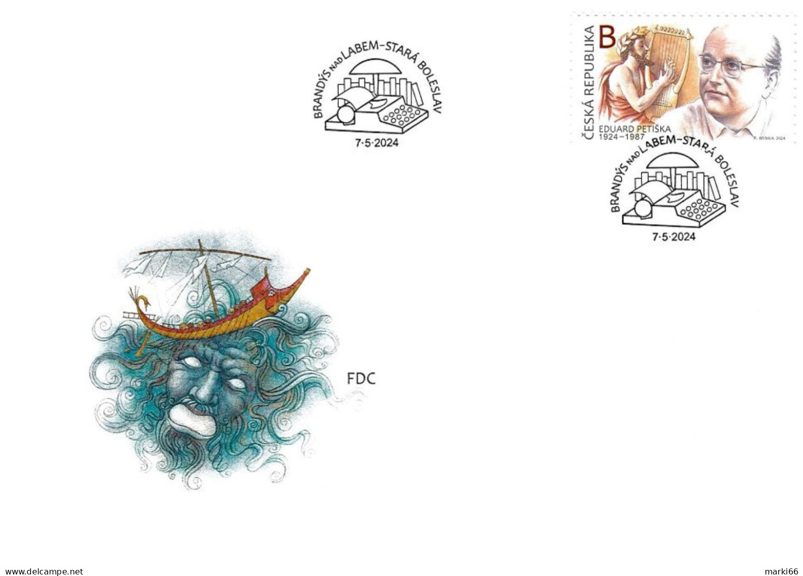 Czech Republic - 2024 - Personalities - Eduard Petiska, Czech Writer - FDC (first Day Cover) - FDC