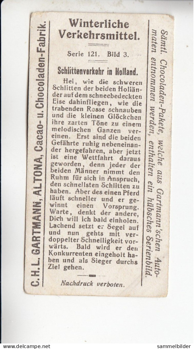 Gartmann  Winterliche Verkehrsmittel Schlittenverkehr In Holland   Serie 121 #3 Von 1905 - Sonstige & Ohne Zuordnung