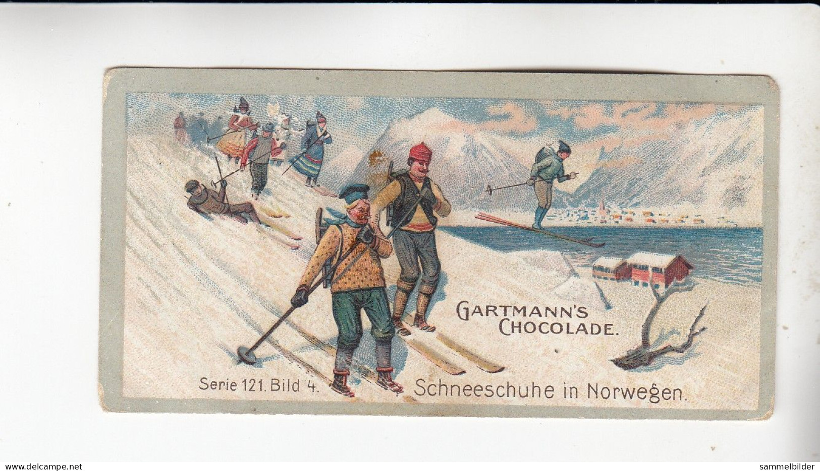 Gartmann  Winterliche Verkehrsmittel Schneeschuhe In Norwegen Serie 121 #4 Von 1905 - Other & Unclassified