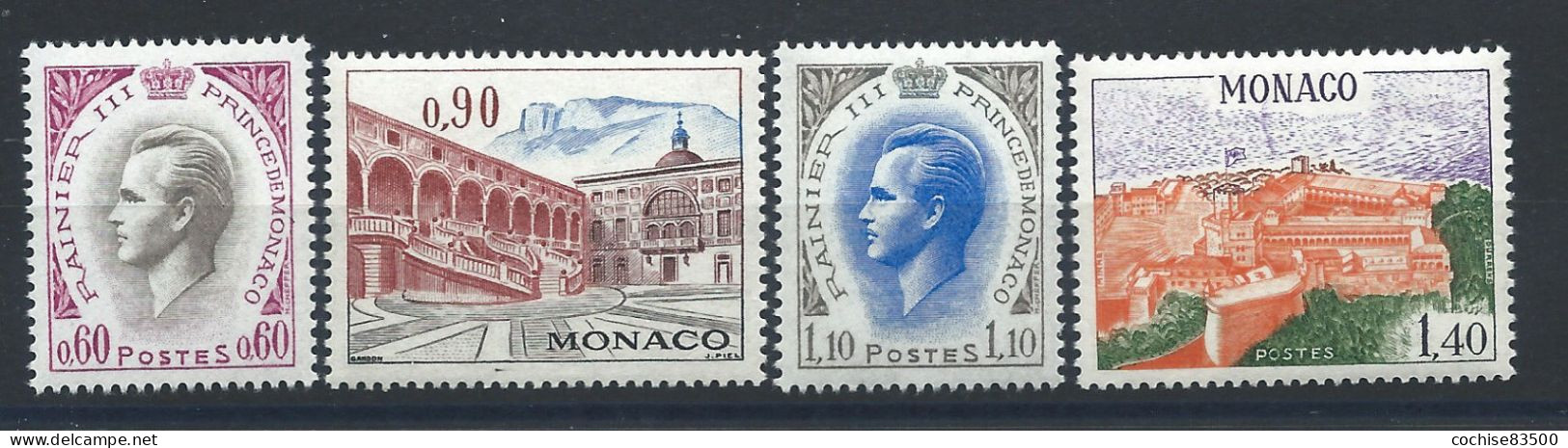 Monaco N°847/50** (MNH) 1971 - Prince Rainier III Et Palais - Ungebraucht