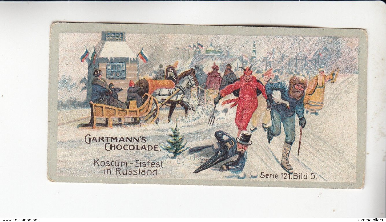 Gartmann  Winterliche Verkehrsmittel Kostüm - Eisfest In Russland  Serie 121 #5 Von 1905 - Sonstige & Ohne Zuordnung