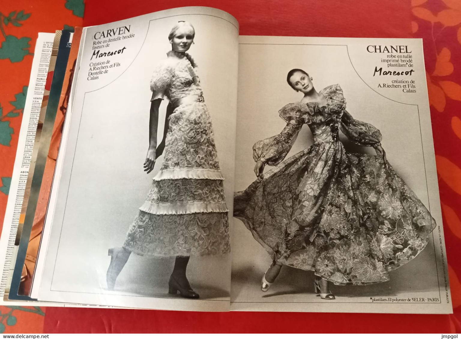 Officiel De La Couture Et De La Mode De Paris Mars 1972 Collections Printemps Saint Laurent Carven Chanel Dior Ungaro - Moda