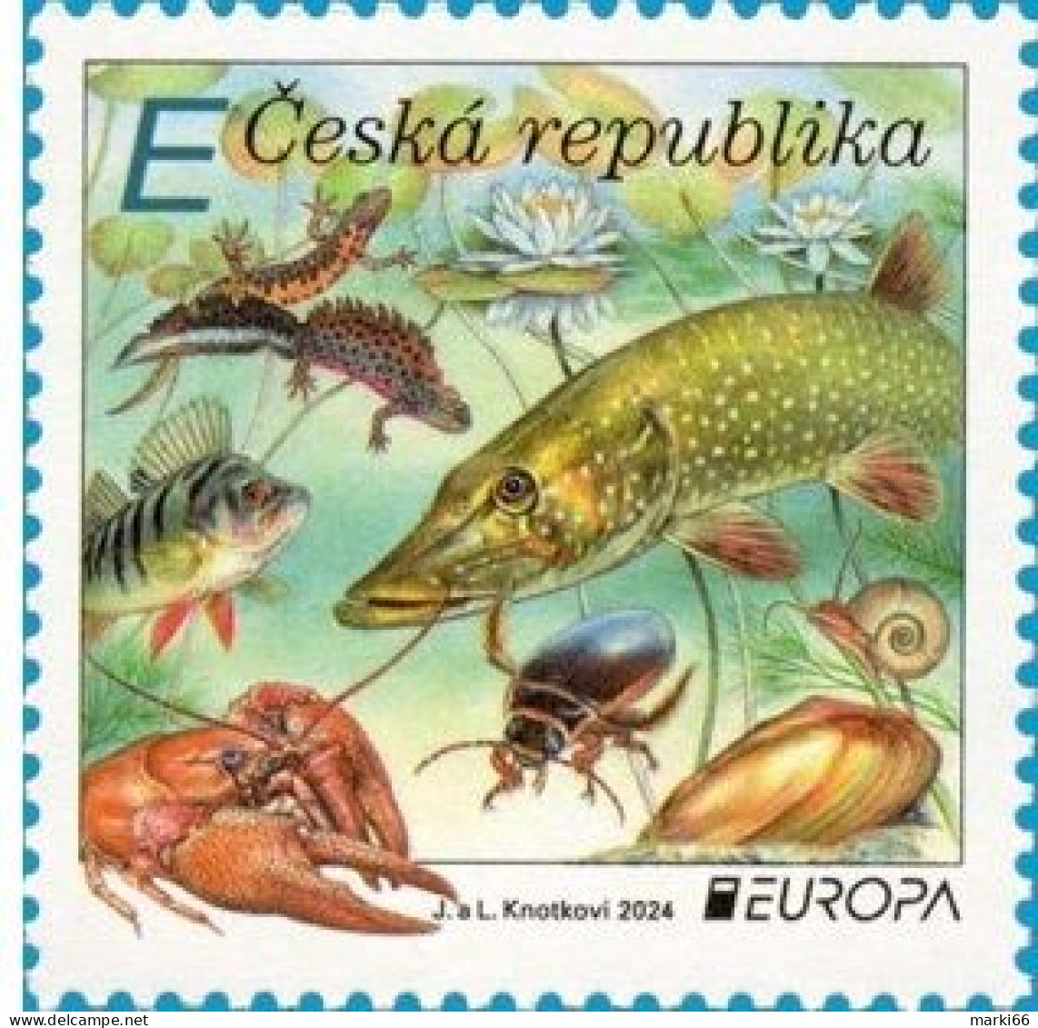 Czech Republic - 2024 - Europa CEPT - Underwater Fauna And Flora - Mint Stamp - Ungebraucht