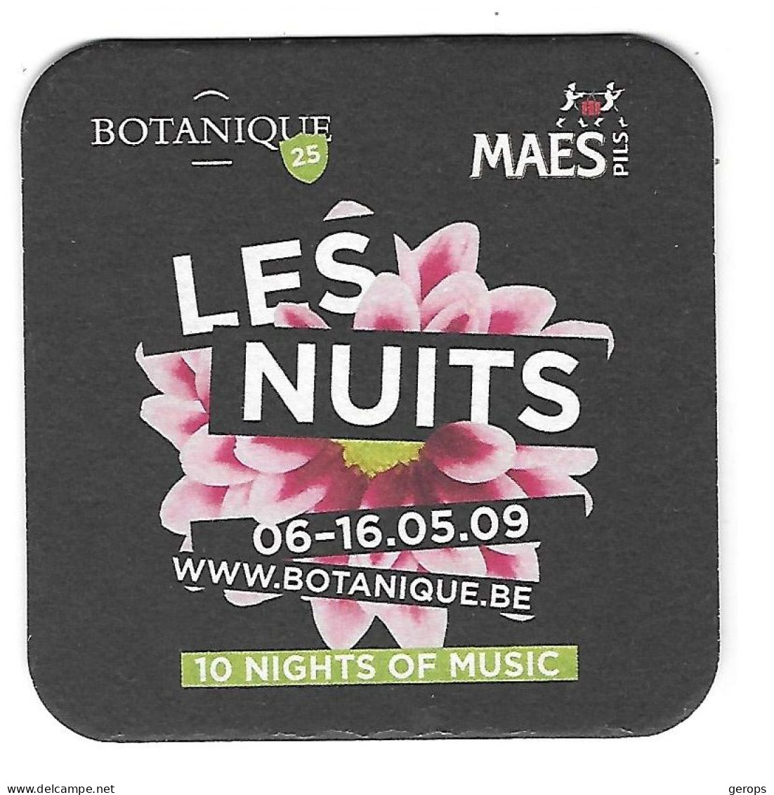 147a Brij. Maes Waarloos Botanique Les Nuits 06-16.05.09 - Beer Mats