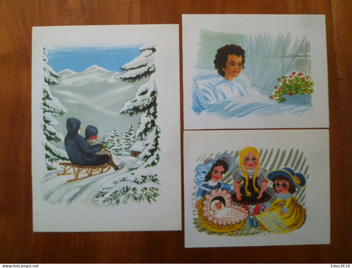 Lot 7 Dessin Illustration En Couleur De Minot Illustrateur Heidi H1 - Altri & Non Classificati