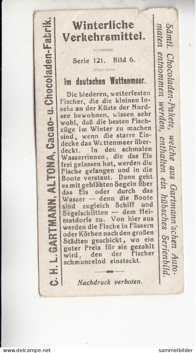 Gartmann  Winterliche Verkehrsmittel Im Deutschem Wattenmeer   Serie 121 #6 Von 1905 - Other & Unclassified