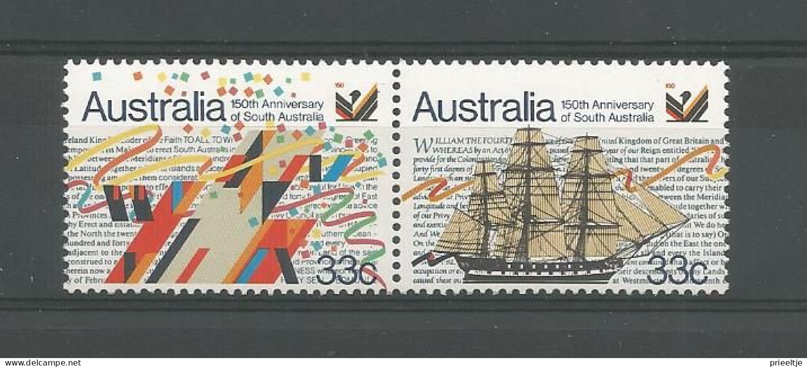 Australia 1986 150th Anniv. South Australia Pair  Y.T. 935/934 ** - Nuovi