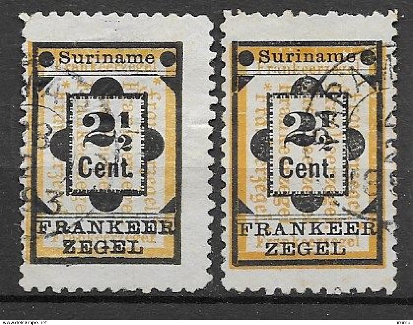 Suriname 1892, NVPH 22 Geel En Oranje (SN 2927) - Suriname ... - 1975