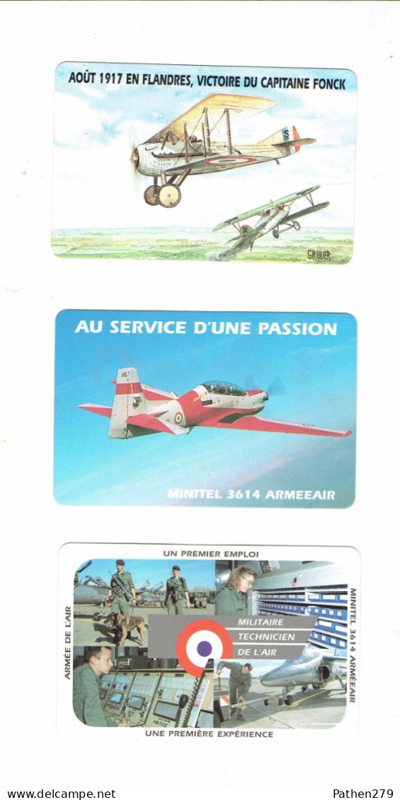 Lot De 3 Mini-calendriers Aéronautiques Du Bureau Air Informations Armée De L'Air à Melun (77) - 1997 - Aviation