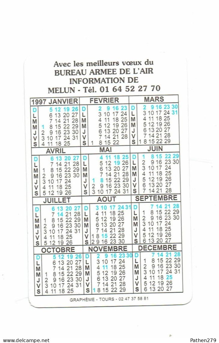Lot De 3 Mini-calendriers Aéronautiques Du Bureau Air Informations Armée De L'Air à Melun (77) - 1997 - Aviación