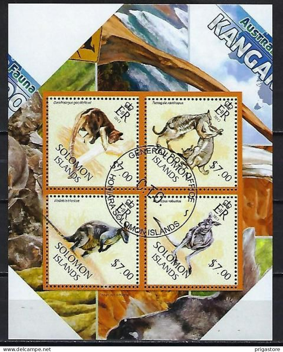 Salomon 2013 Kangourous (436) Yvert 1743 à 1746 Oblitérés Used - Solomon Islands (1978-...)