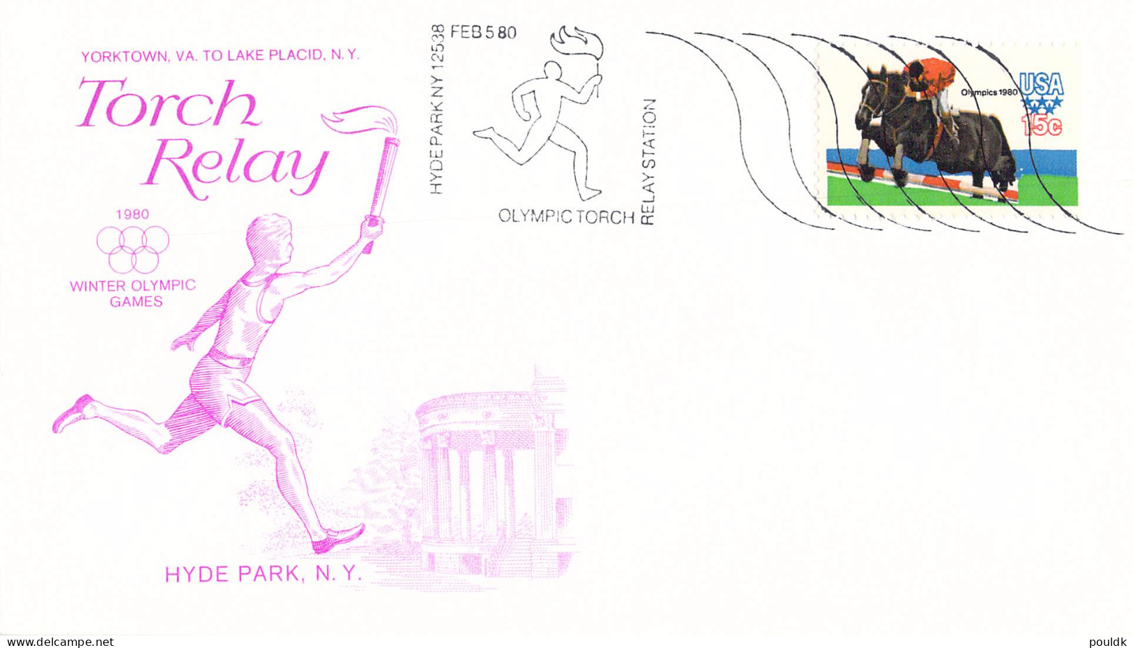 Olympic Games In Lake Placid 1980 - 12 Torch Relay Covers From USA. Postal Weight Approx 0,090 Kg. Please Read - Hiver 1980: Lake Placid