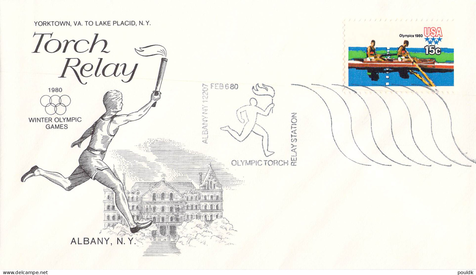 Olympic Games in Lake Placid 1980 - 12 Torch relay covers from USA. Postal weight approx 0,090 kg. Please read