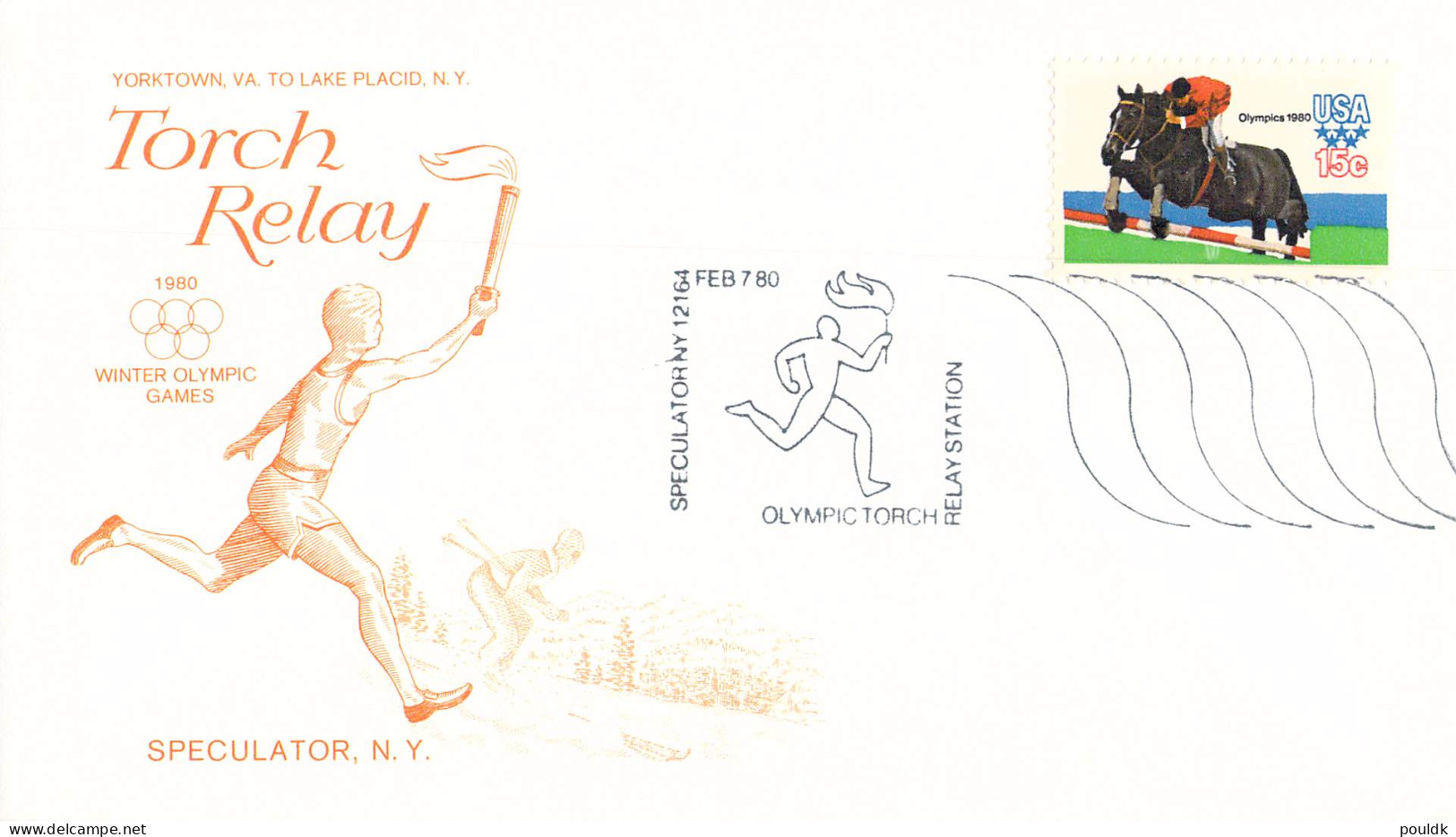 Olympic Games in Lake Placid 1980 - 12 Torch relay covers from USA. Postal weight approx 0,090 kg. Please read