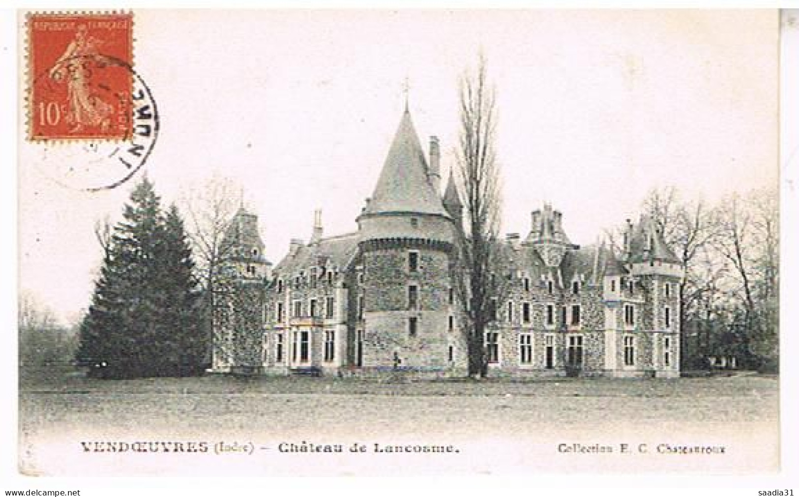 36  VENDOEUVRE CHATEAU DE LANCOSME 1907 - Altri & Non Classificati