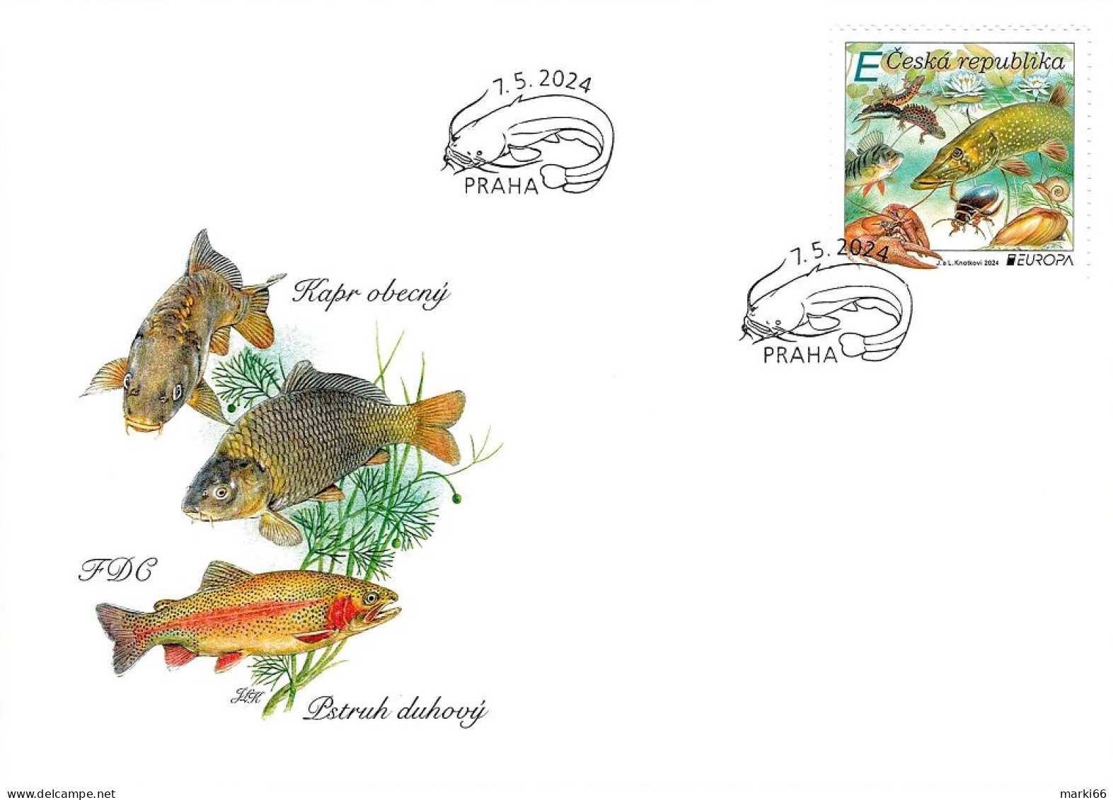 Czech Republic - 2024 - Europa CEPT - Underwater Fauna And Flora - FDC (first Day Cover) - FDC