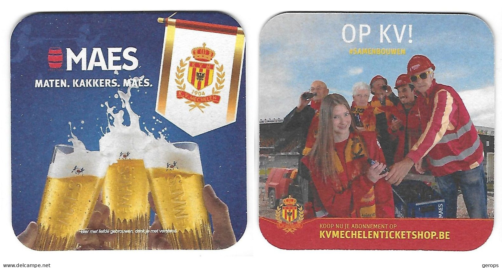 153a Brij. Maes Waarloos Maten Kakkers Maes Rv Op T.V. - Beer Mats