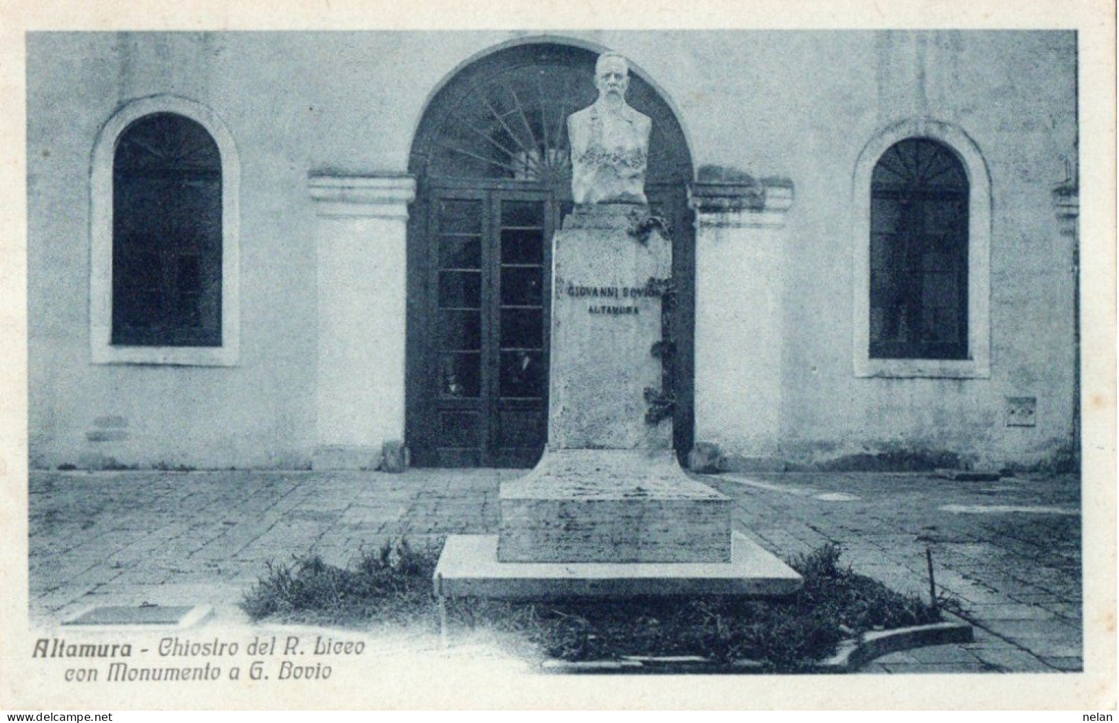 ALTAMURA - CHIOSTRO DEL R. LICEO CON MONUMENTO A G. BOVIO - F.P. - Bari