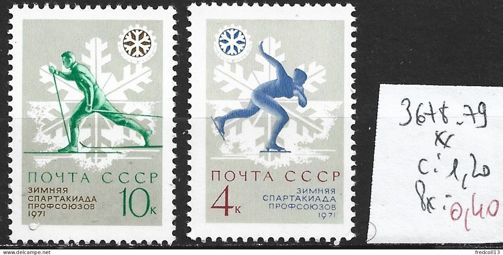 RUSSIE 3678-79 ** Côte 1.20 € - Nuovi