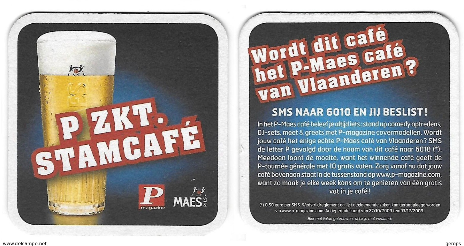 163a Brij. Maes Waarloos P ZKT. Stamcafé Rv - Beer Mats