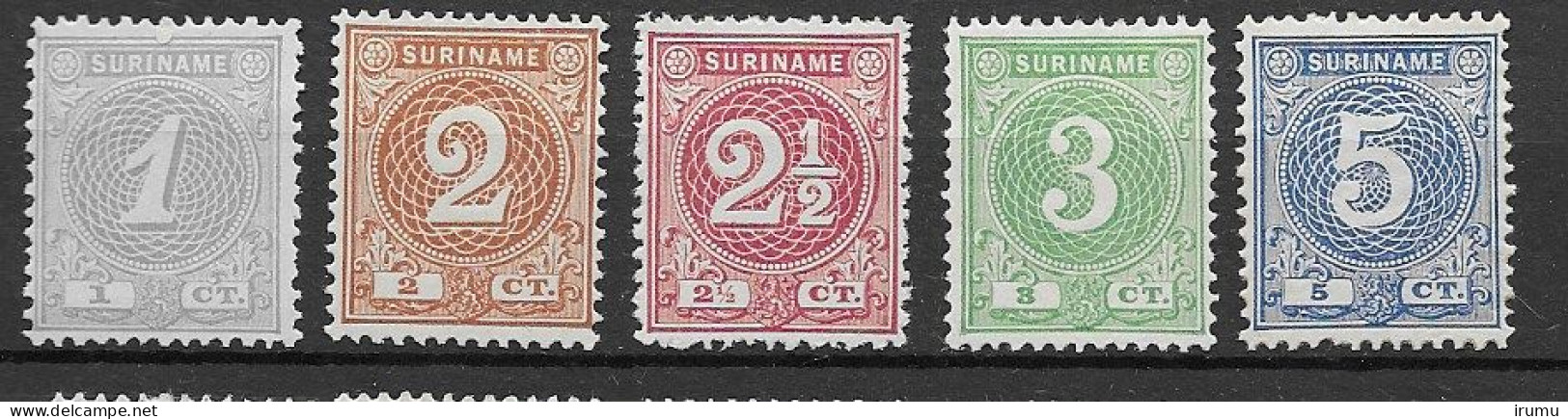 Suriname 1890, NVPH 16-20 MNG,MH (SN 2934) - Surinam ... - 1975