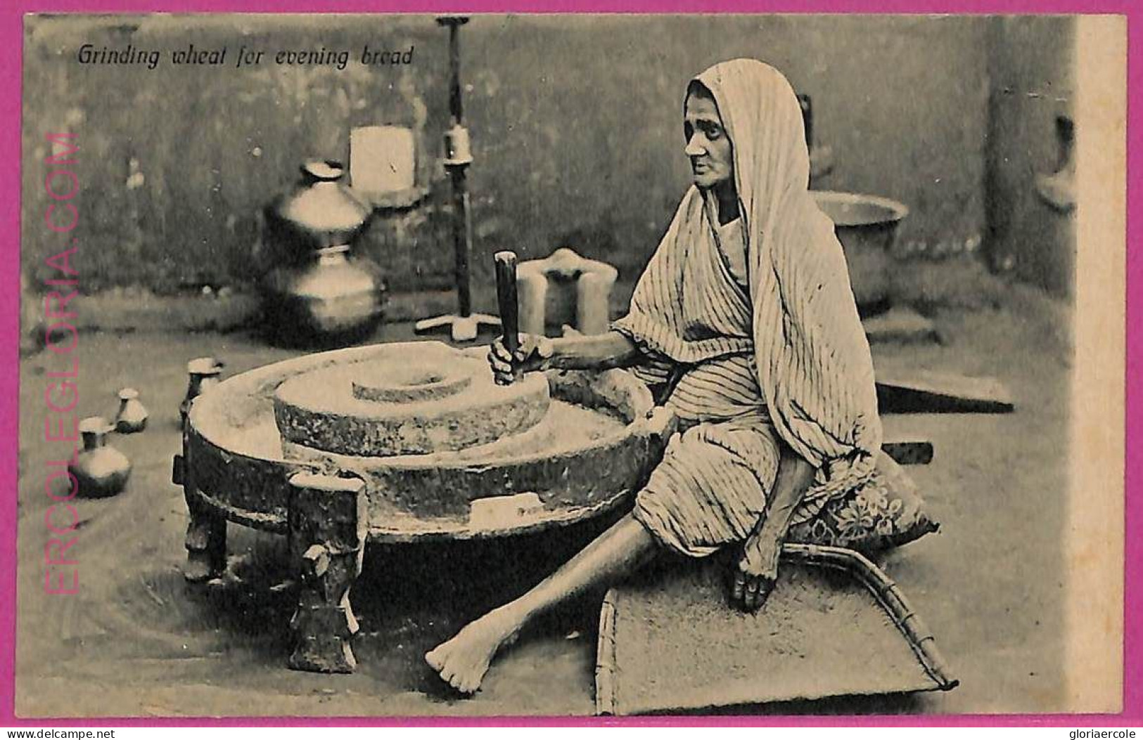 Ag3783  - INDIA - VINTAGE POSTCARD  - Ethnic - India