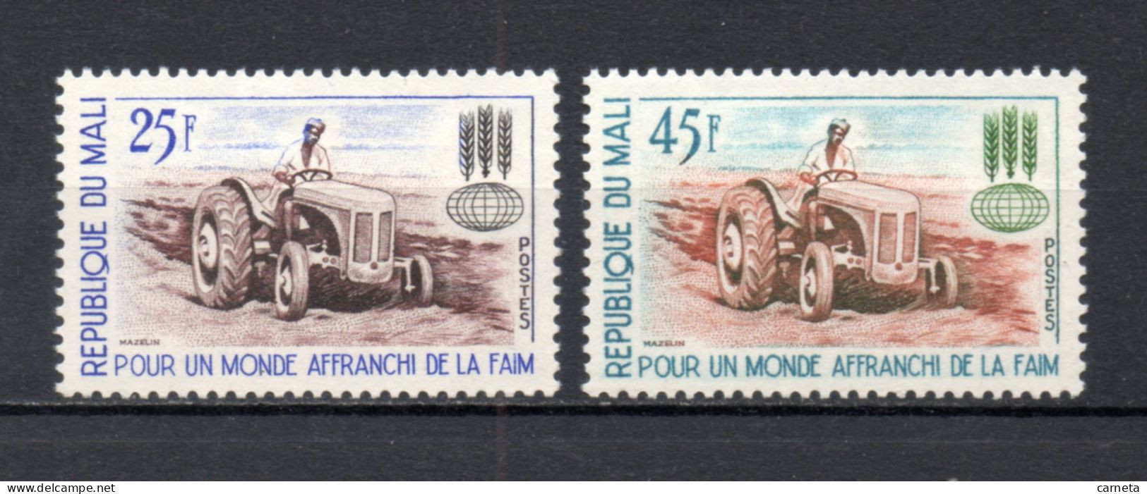 MALI  N° 45 + 46   NEUFS SANS CHARNIERE  COTE 2.50€    CAMPAGNE CONTRE LA FAIM - Mali (1959-...)