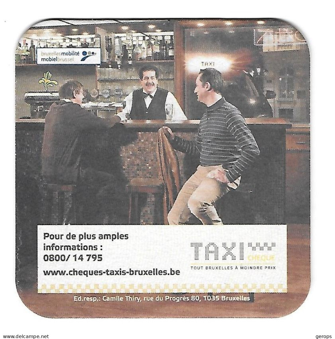 167a Brij. Maes Waarloos Taxi Frans - Beer Mats