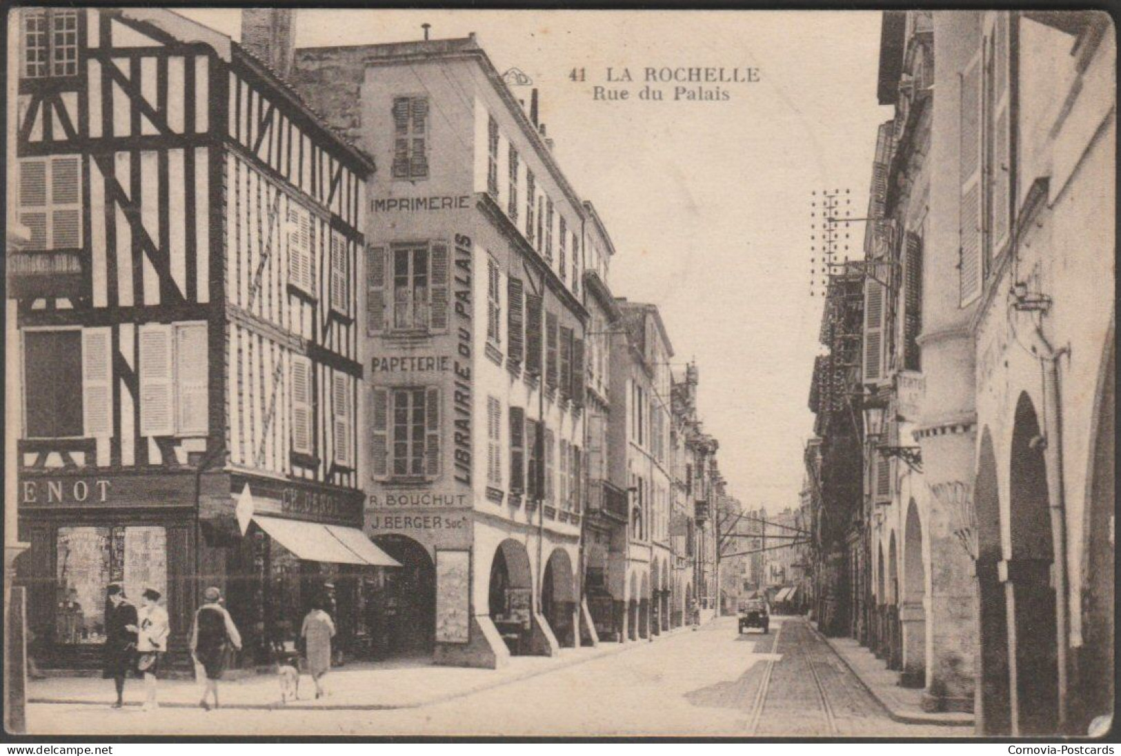 Rue Du Palais, La Rochelle, 1928 - CPA CAP41 - La Rochelle